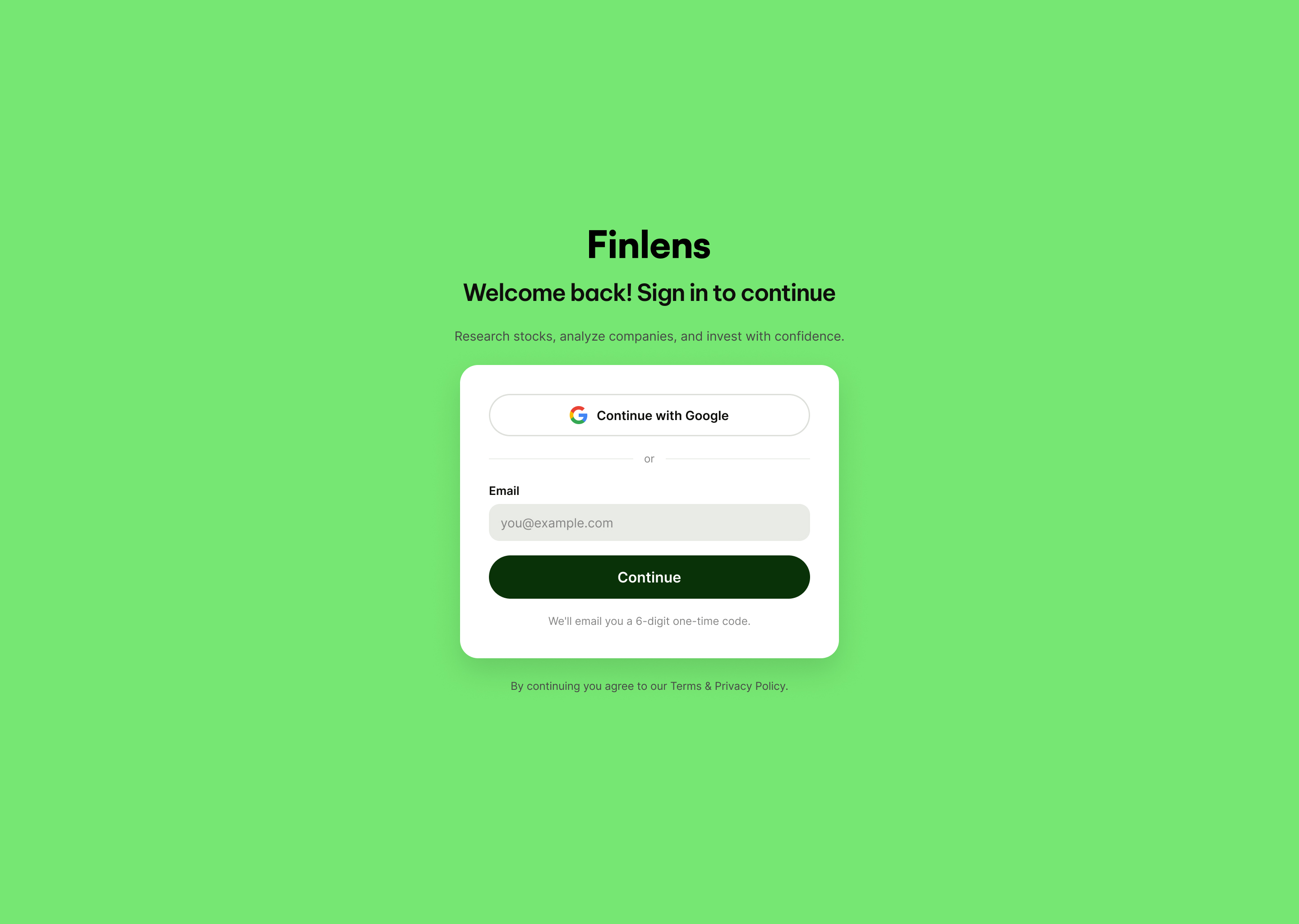 1. Sign in