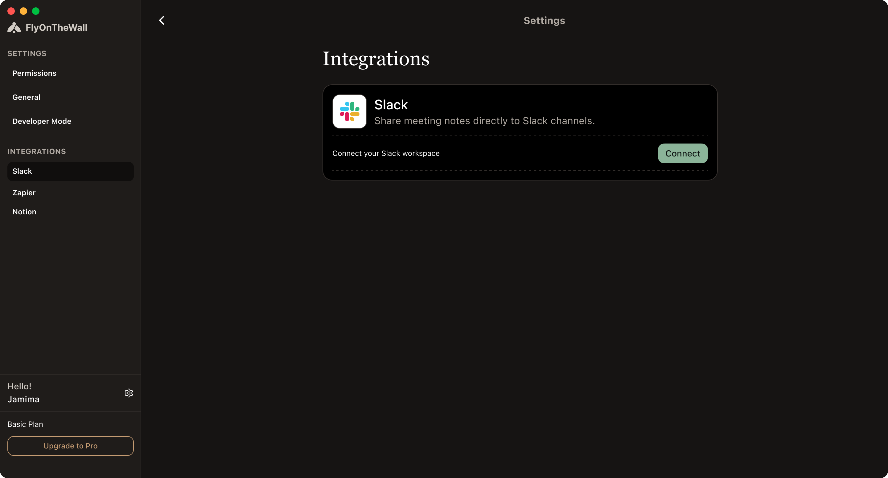 Integrations · connecting