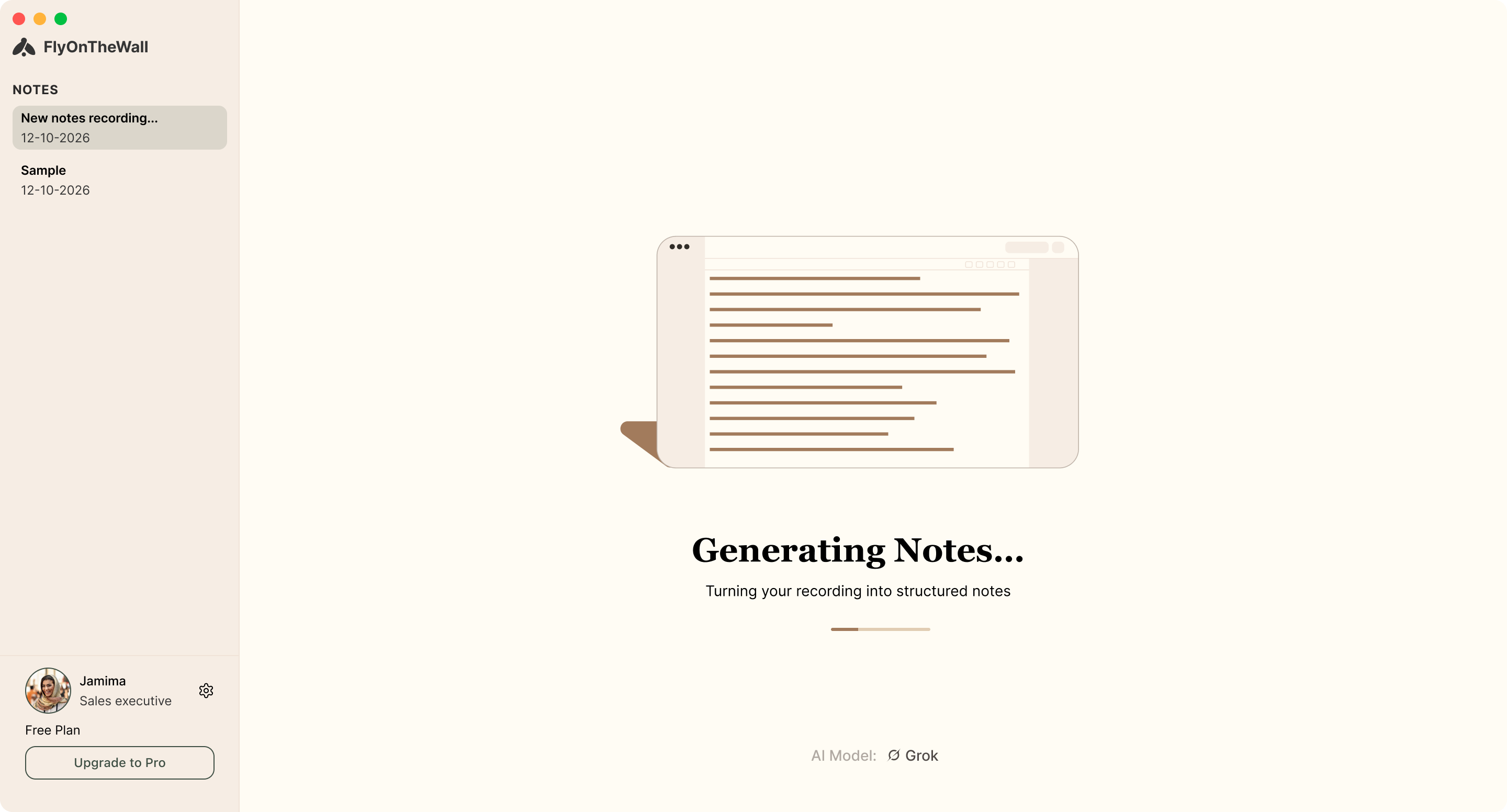 Generating notes