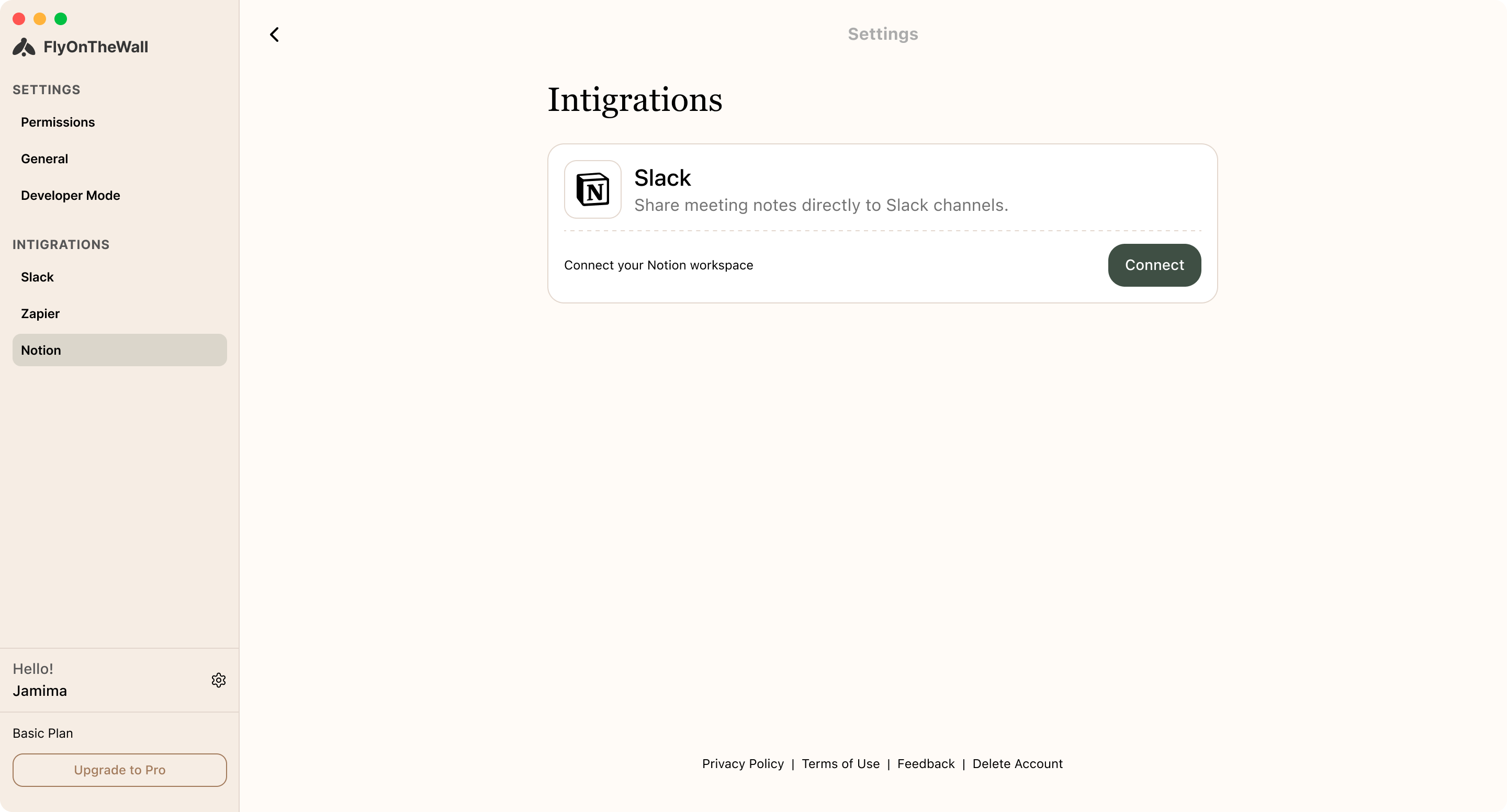 Integrations · connecting