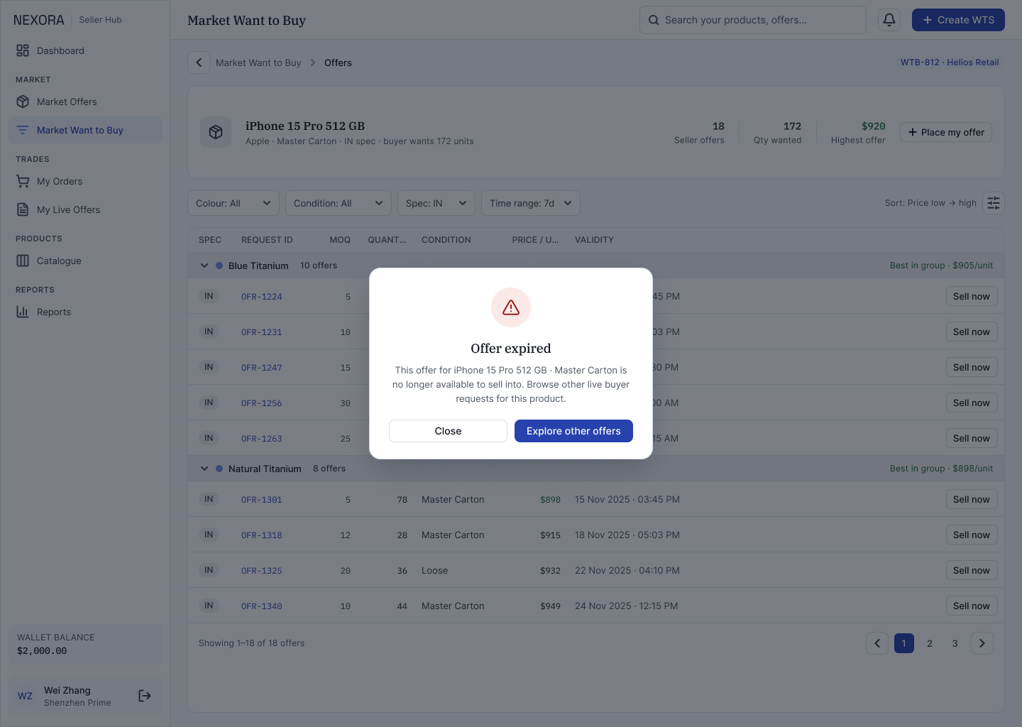 S3d · Dialog — Offer Expired