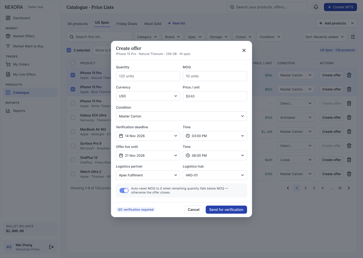 S8d · Modal — Create Offer