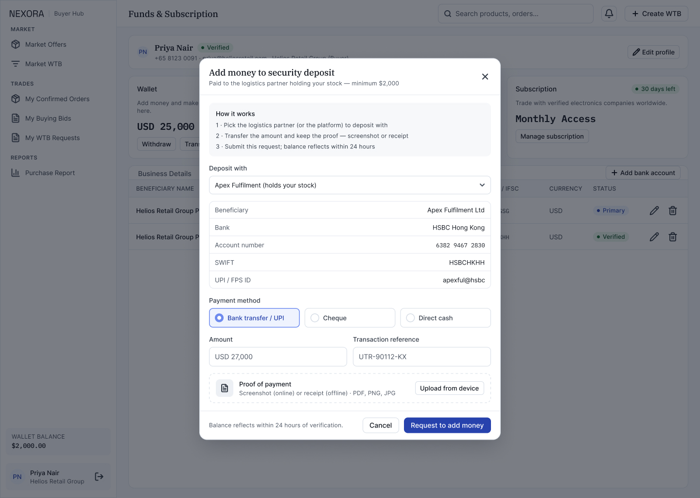 W2 · Modal — Add Money
