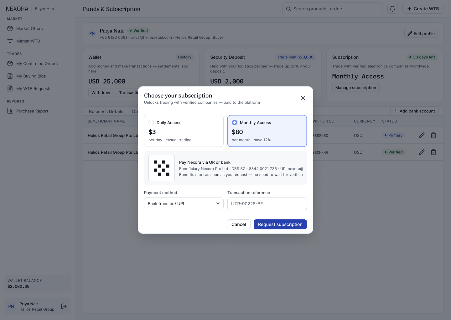W3 · Modal — Subscription